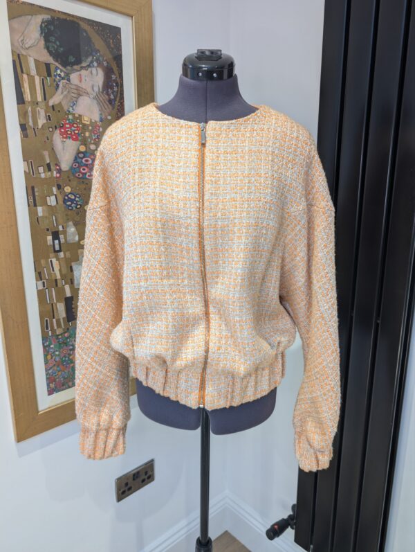 Karen Millen Textured Bomber Jacket UK12