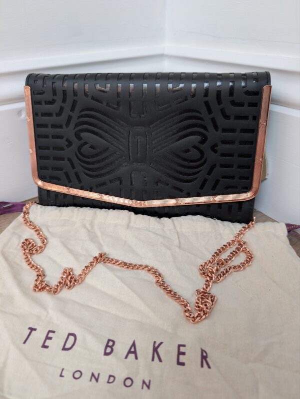 Ted Baker Crossbody Bag In Black/Rose Gold