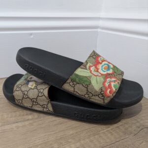 Gucci Blooms Supreme Leather Mules UK4