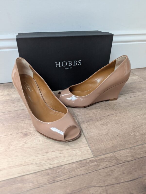 Hobbs Patent Leather Wedge UK4