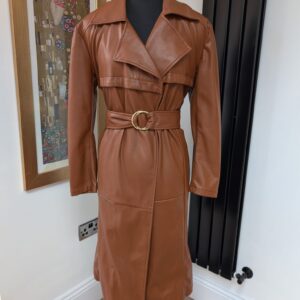 Hide Brown Pleather Belted Max UK 8