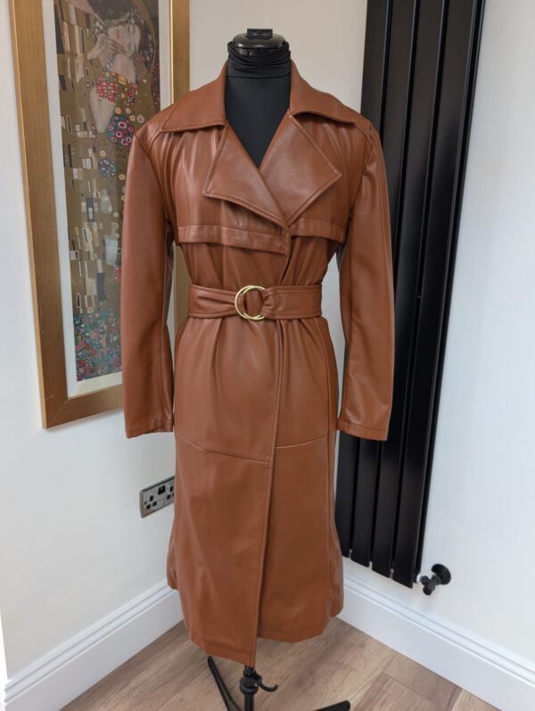 Hide Brown Pleather Belted Max UK 8