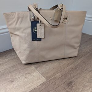 Ashwood Cream Leather Handbag Large