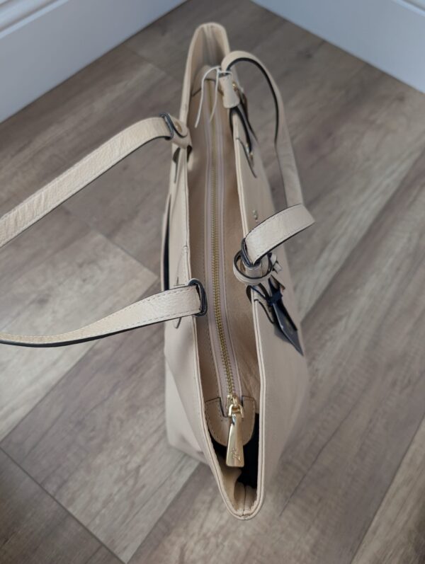 Ashwood Cream Leather Handbag Large - Image 3