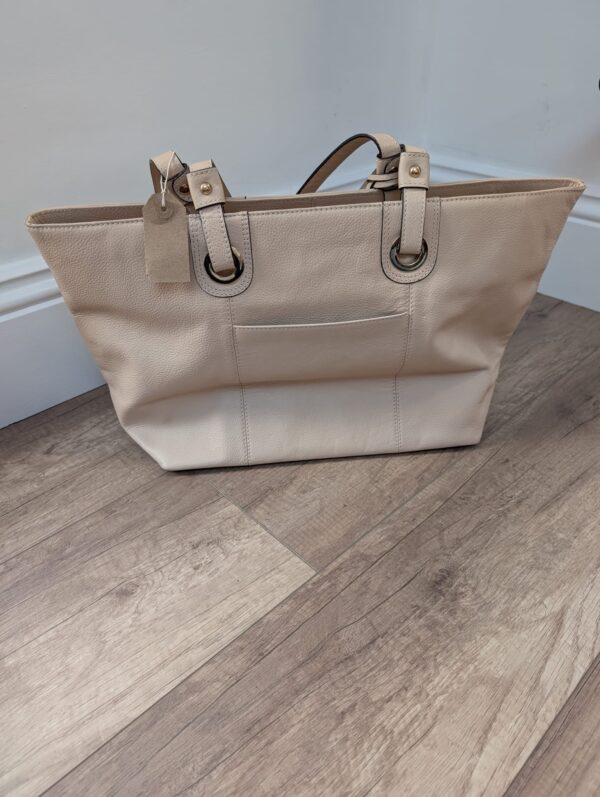 Ashwood Cream Leather Handbag Large - Image 4