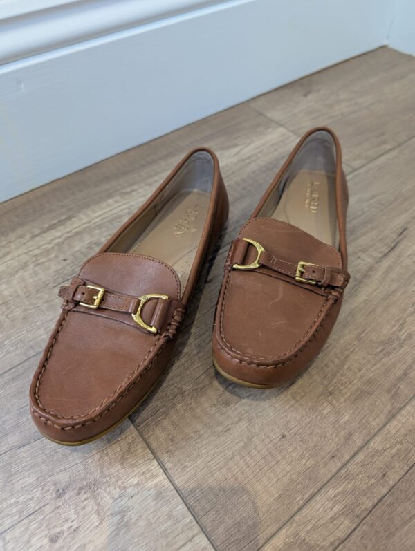 Ralph Lauren Brown Leather Loafer UK 6.5 - Image 3