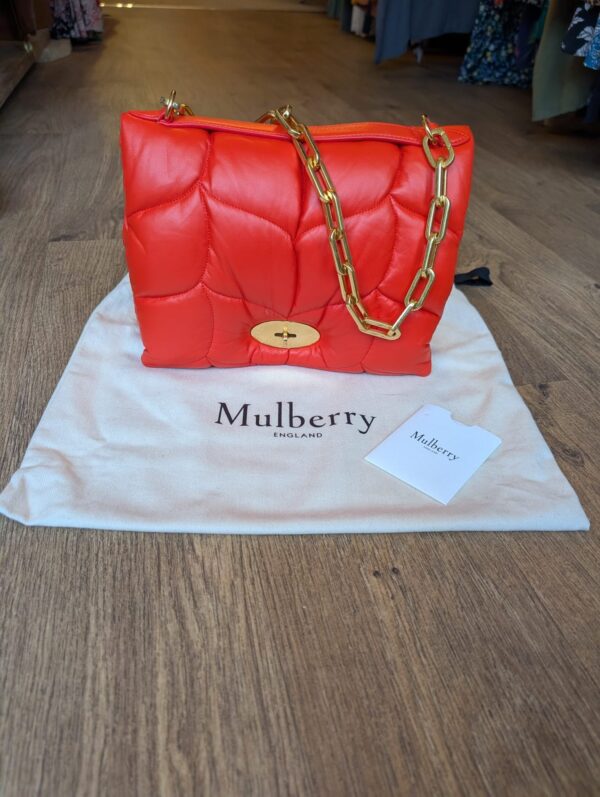 Mulberry Softie Coral Orange Pillow Effect Nappa Leather - Image 2