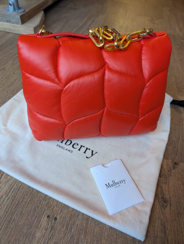 Mulberry Softie Coral Orange Pillow Effect Nappa Leather - Image 5