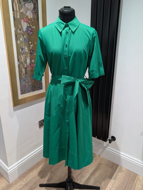 Hobbs green button dress UK 12