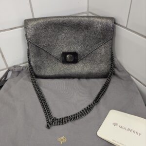 Mulberry Delphie Grey Metallic Bag